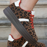 SNEAKERS LÉOPARD À SEMELLE ÉPAISSE - Casualmode.fr