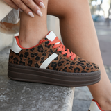 SNEAKERS LÉOPARD À SEMELLE ÉPAISSE - Casualmode.fr