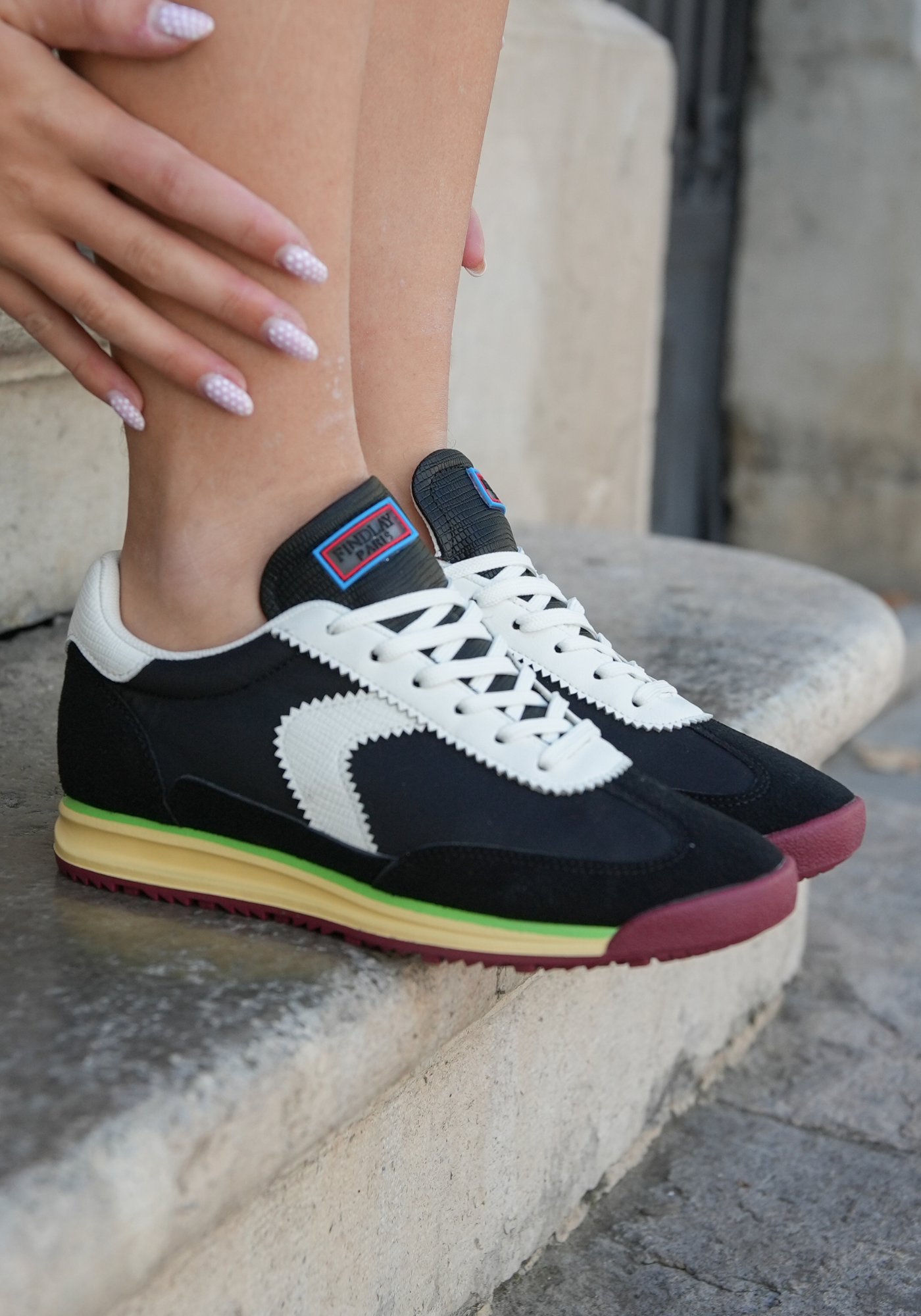 SNEAKERS NOIRES SPORTY CHIC - Casualmode.fr