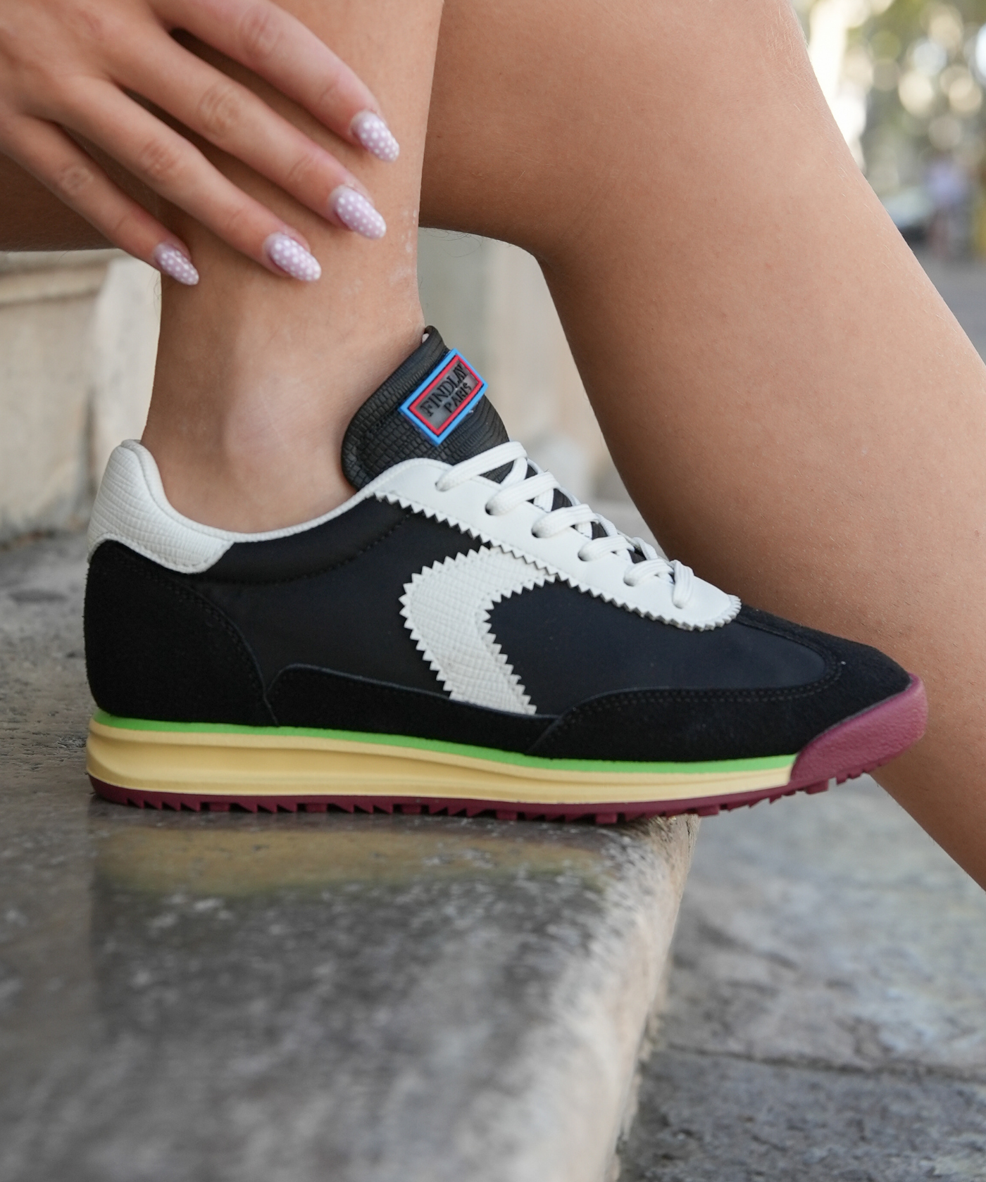 SNEAKERS NOIRES SPORTY CHIC - Casualmode.fr