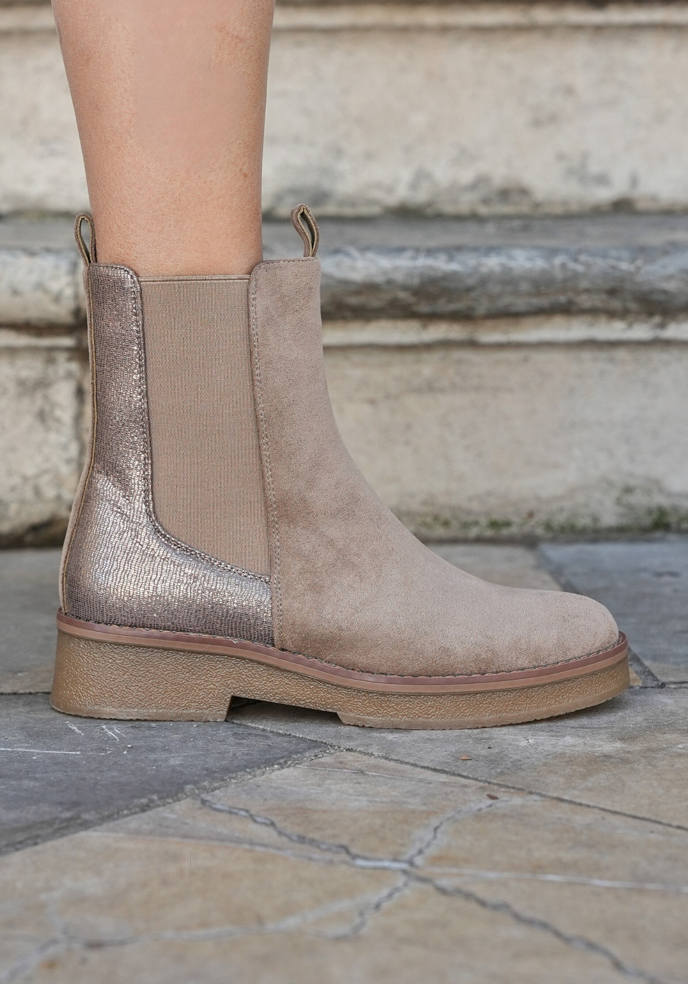 BOOTS CHELSEA BEIGE ÉLÉGANTES - Casualmode.fr