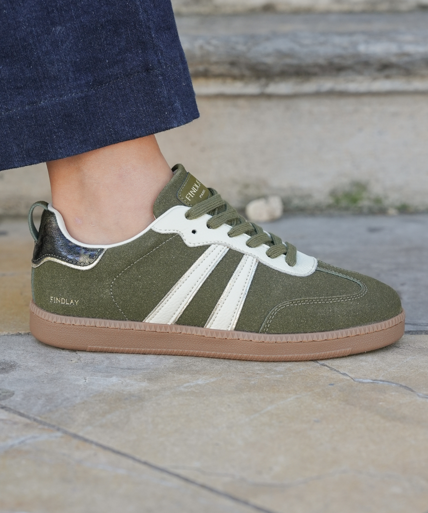 BASKETS VERTES STYLE RETRO CHIC - Casualmode.fr