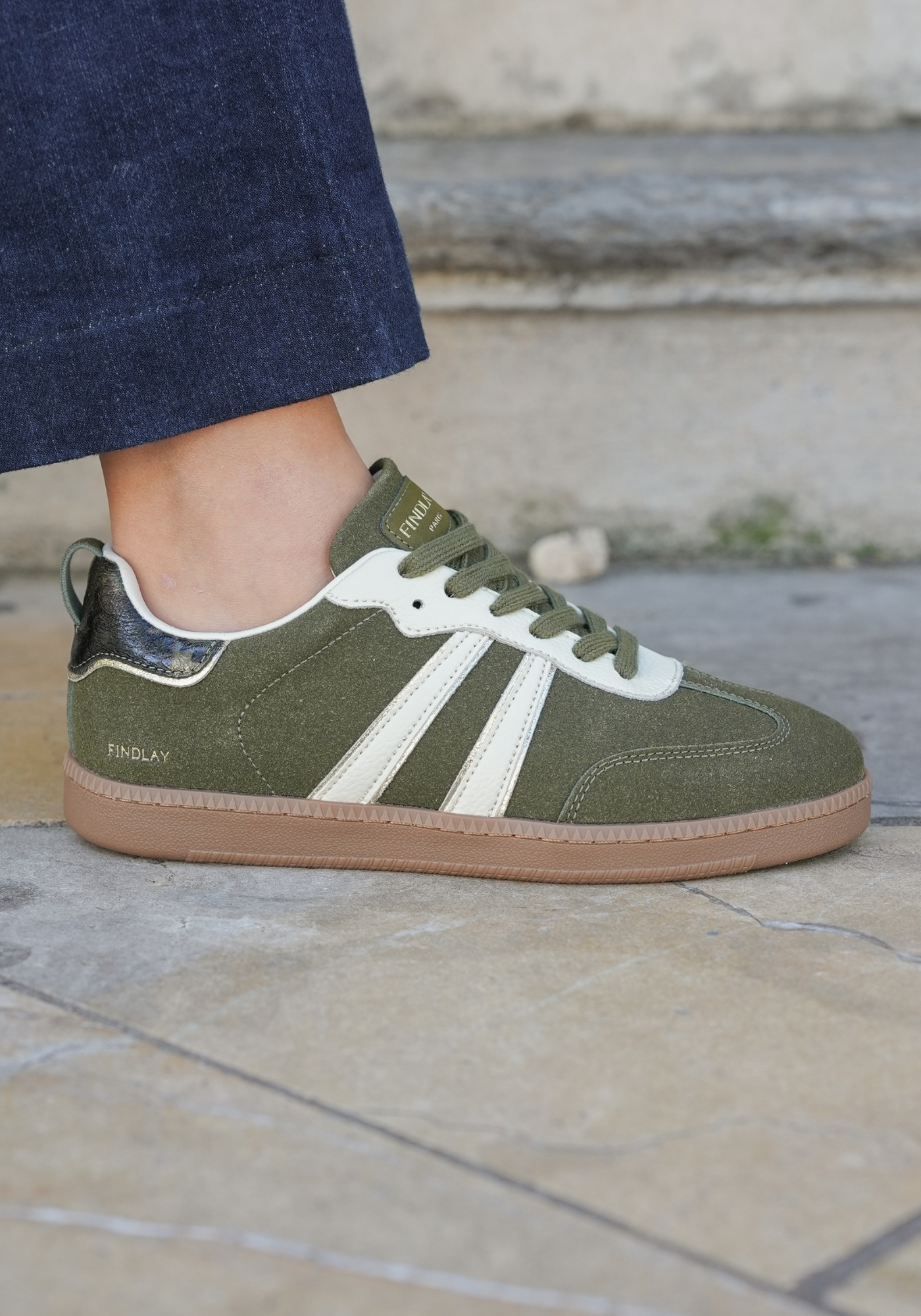 BASKETS VERTES STYLE RETRO CHIC - Casualmode.fr