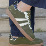 BASKETS VERTES STYLE RETRO CHIC - Casualmode.fr