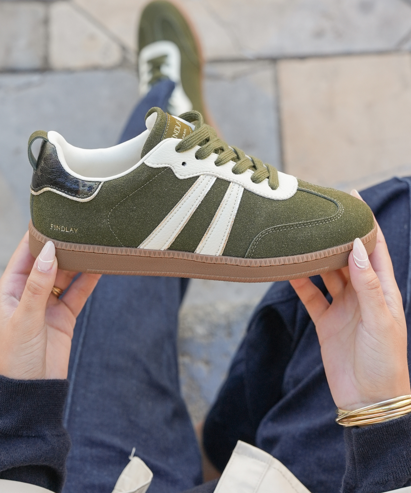 BASKETS VERTES STYLE RETRO CHIC - Casualmode.fr