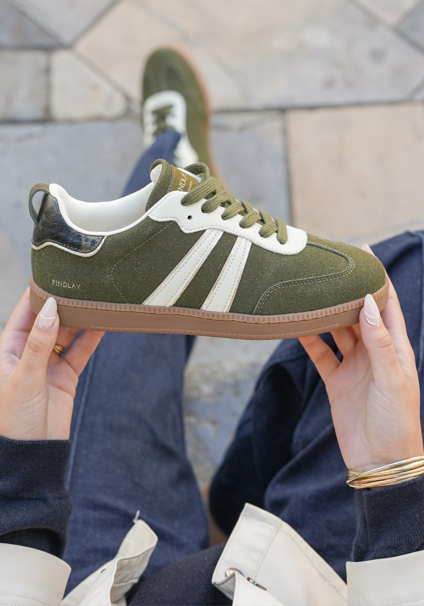 BASKETS VERTES STYLE RETRO CHIC - Casualmode.fr