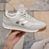 BASKETS FEMME BEIGES A LACETS - Casualmode.fr