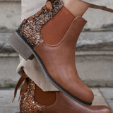 BOTTINES CAMEL GLITTER – TENDANCE & CONFORT - Casualmode.fr