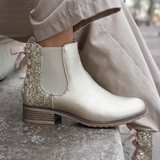 BOTTINES DORÉES GLITTER – ÉCLAT & ÉLÉGANCE - Casualmode.fr