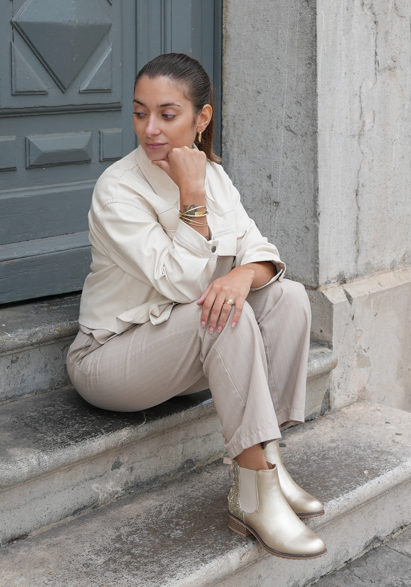 BOTTINES DORÉES GLITTER – ÉCLAT & ÉLÉGANCE - Casualmode.fr