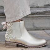BOTTINES DORÉES GLITTER – ÉCLAT & ÉLÉGANCE - Casualmode.fr