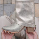 BOTTINES BEIGE ZIP – TALON BLOC - Casualmode.fr