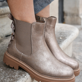 CHELSEA BOOTS BRONZE À SEMELLE CRANTÉE - Casualmode.fr