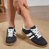 SNEAKERS NOIRES FEMME STYLE RÉTRO AVEC SEMELLE GOMME - Casualmode.fr