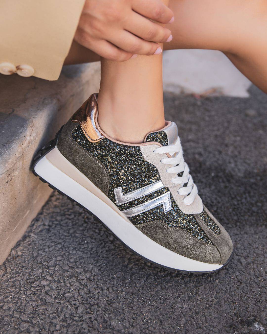 CL11 SNEAKERS-CL82 GREEN - Casualmode.fr