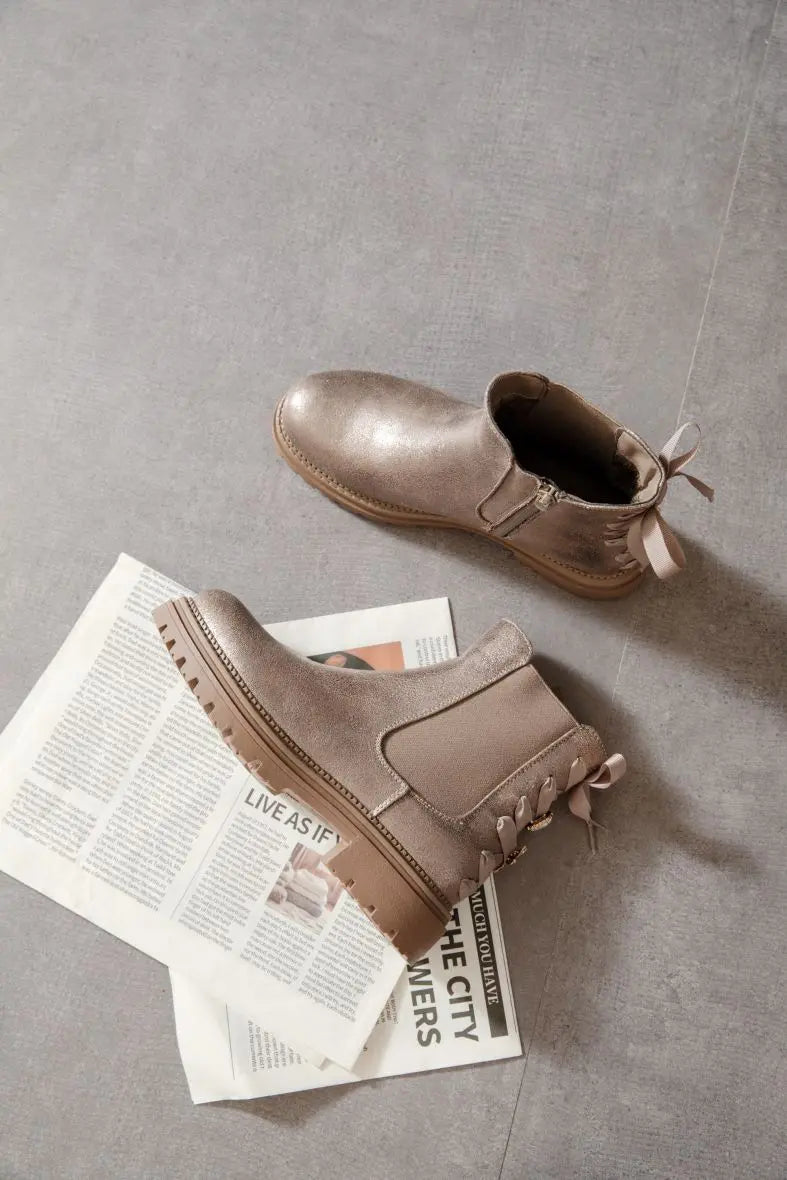 CHELSEA BOOTS BRONZE À SEMELLE CRANTÉE - Casualmode.fr