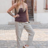 BASKETS BEIGE ET ROUGE À SEMELLE ÉPAISSE - Casualmode.fr