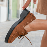 MOCASSINS CAMEL SEMELLE ÉPAISSE NOIRE - Casualmode.fr