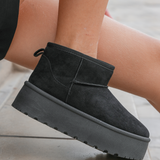 BOTTINES FOURRÉES PLATEFORME NOIRES - Casualmode.fr