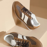 BASKETS FEMME MARRON A LACETS - Casualmode.fr