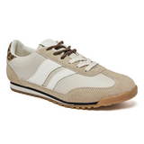 BASKETS FEMME MARRON BEIGE ET LEO - Casualmode.fr