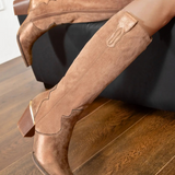 BOTTES COWBOY BRONZE À TALON BISEAUTÉ - Casualmode.fr