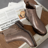 BOTTINES GLITTER CHAMPAGNE – ÉCLAT & CONFORT - Casualmode.fr