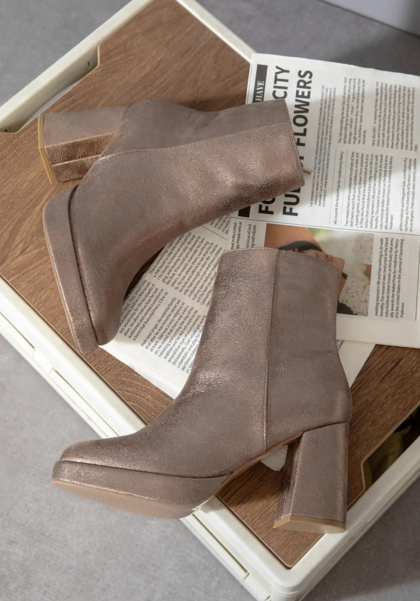 BOTTINES À TALONS MÉTALLISÉES - Casualmode.fr