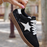 BASKETS NOIRES AVEC ÉTOILE BLANCHE - Casualmode.fr