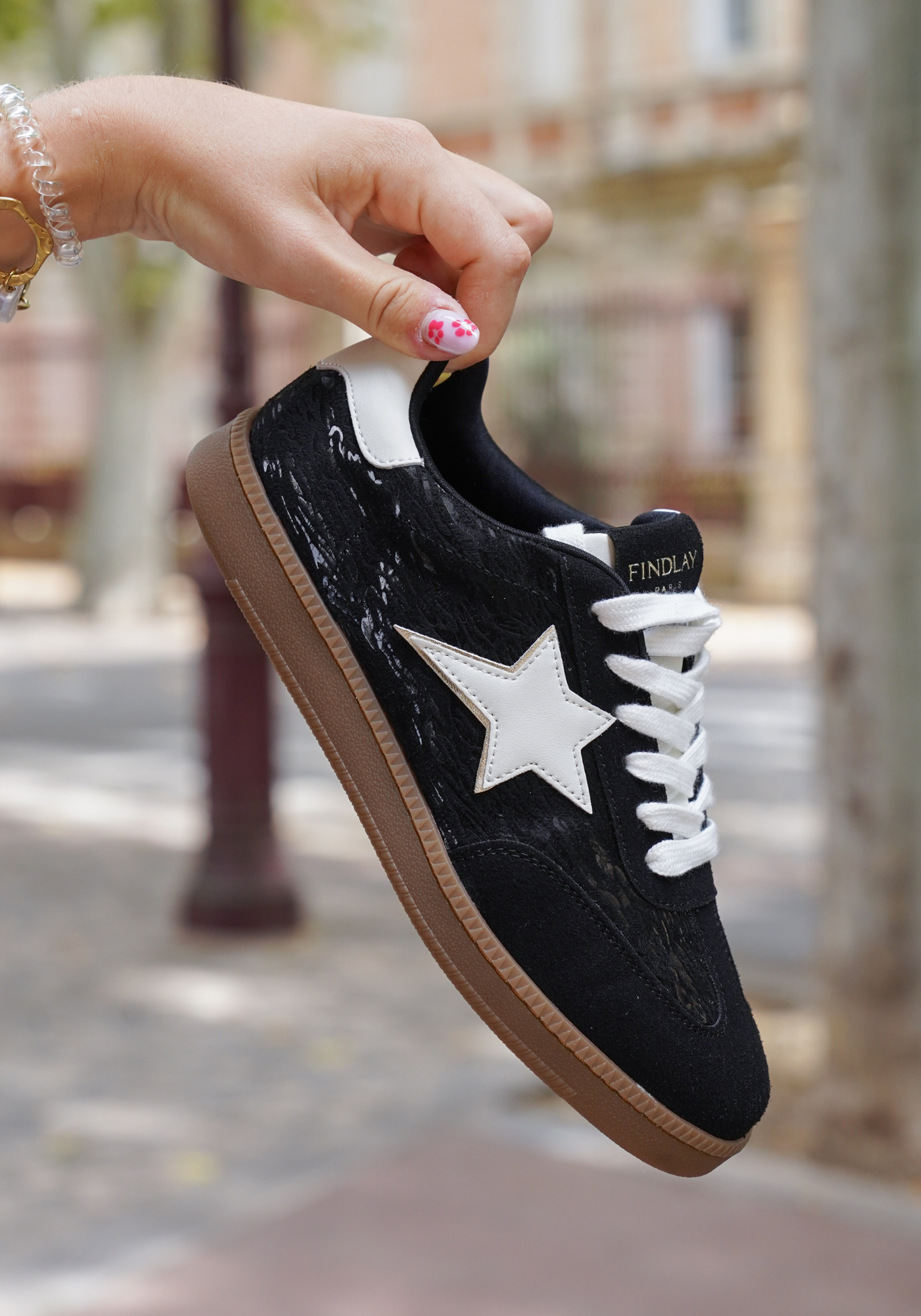 BASKETS NOIRES AVEC ÉTOILE BLANCHE - Casualmode.fr