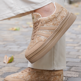 BASKETS BEIGE TEXTURÉES AVEC SEMELLE ÉPAISSE - Casualmode.fr