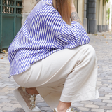 BASKETS PLATFORM BEIGE ET BLANCHE À SCRATCH - Casualmode.fr